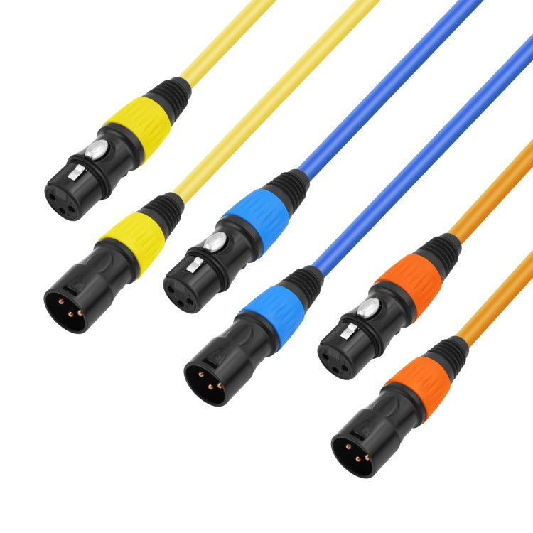 JC1015 XLR 3pin Male to Female Audio Cable, Length:1m(Yellow) - Microphone Audio Cable & Connector by buy2fix | Online Shopping UK | buy2fix