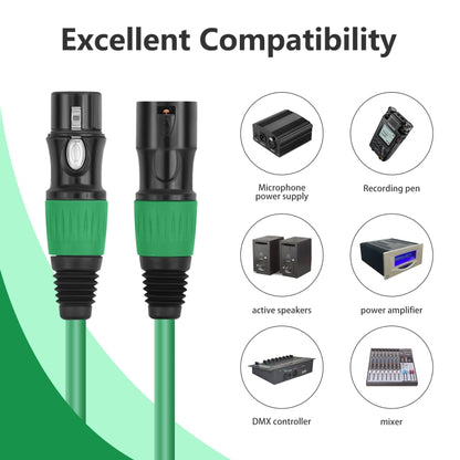 JC1015 XLR 3pin Male to Female Audio Cable, Length:1.8m(Black) - Microphone Audio Cable & Connector by buy2fix | Online Shopping UK | buy2fix