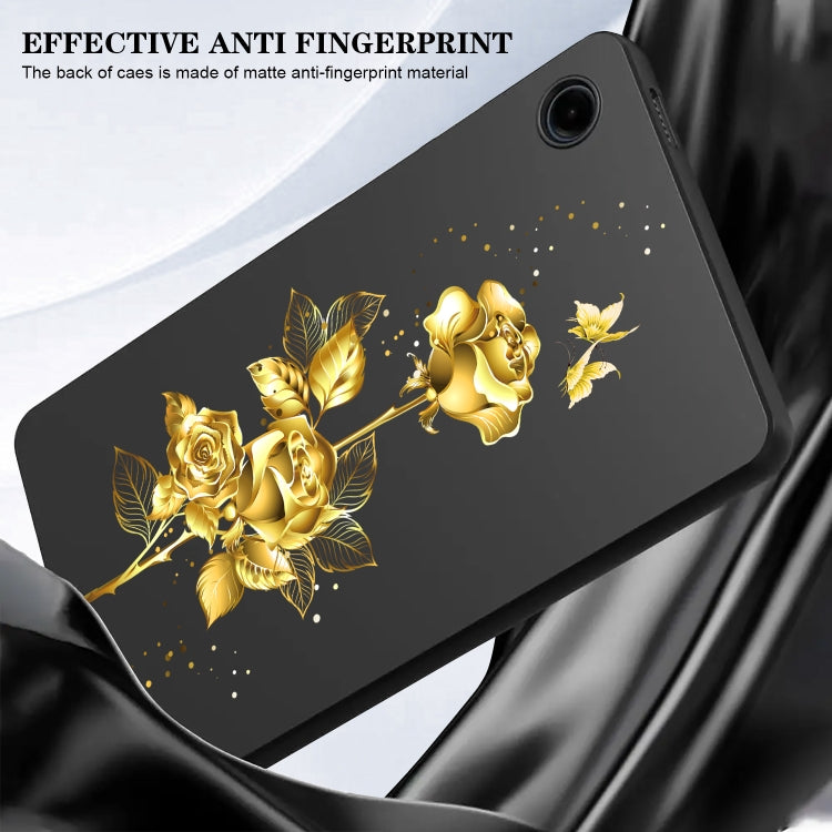 For Samsung Galaxy Tab S6 Lite 2024 / 2022 Color Painting Pattern Smart Tablet TPU Case(Golden Rose) - Tab S6 Lite P610 / P615 by buy2fix | Online Shopping UK | buy2fix