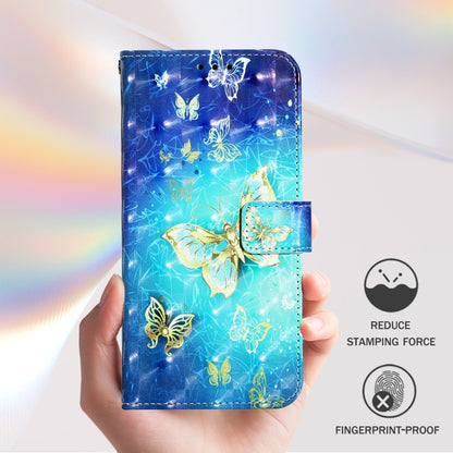 For Redmi K70 Ultra 5G Global 3D Painting Horizontal Flip Leather Phone Case(Golden Butterfly) - Xiaomi Cases by buy2fix | Online Shopping UK | buy2fix