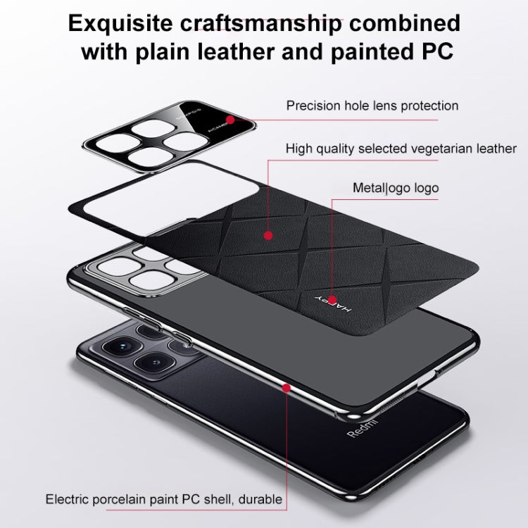 For Redmi K70 / K70 Pro Plain Leather PC Phone Case(Black) - K70 Pro Cases by buy2fix | Online Shopping UK | buy2fix