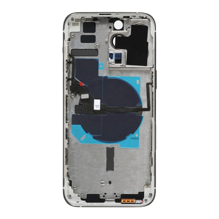 For iPhone 14 Pro Max Battery Back Cover with Power + Volume Flex Cable + Wireless Charging Module, Version:China Version(Silver) - Back Cover by buy2fix | Online Shopping UK | buy2fix