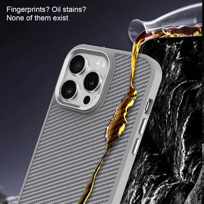 For iPhone 13 Pro Carbon Fiber Texture MagSafe Magnetic Shockproof Phone Case(Grey) - iPhone 13 Pro Cases by buy2fix | Online Shopping UK | buy2fix