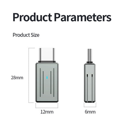 8 Pin Male to USB-C / Type-C Female Zinc Alloy PD Adapter, Support Fast Charging / Data Transmission(Gun Metal) - Converter & Adapter by buy2fix | Online Shopping UK | buy2fix