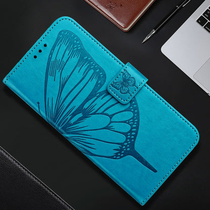 For Redmi K70 Ultra 5G Global Embossed Butterfly Leather Phone Case(Blue) - Xiaomi Cases by buy2fix | Online Shopping UK | buy2fix