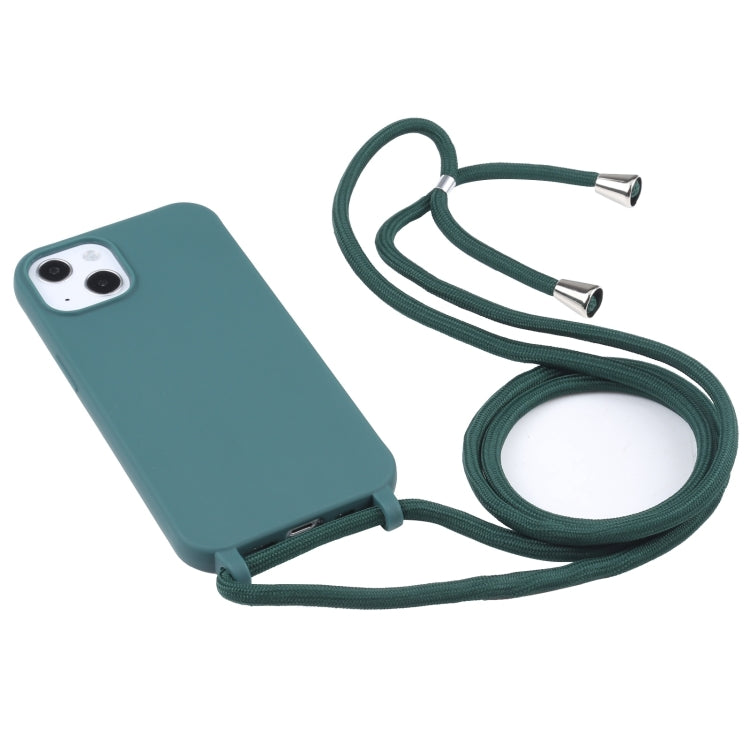 For iPhone 16 Pro Candy Colors TPU Protective Phone Case with Lanyard (Dark Green) - iPhone 16 Pro Cases by buy2fix | Online Shopping UK | buy2fix