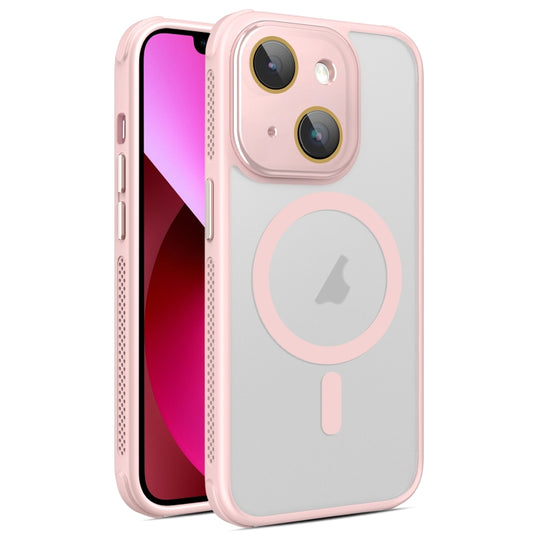 For iPhone 13 Side Cooling Skin Feel Frosted MagSafe Magnetic Phone Case(Pink) - iPhone 13 Cases by buy2fix | Online Shopping UK | buy2fix