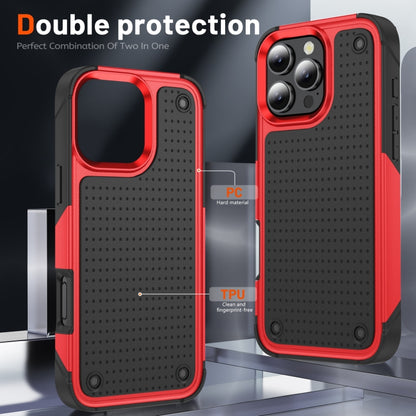 For iPhone 16 Pro PC + TPU Shockproof Protective Phone Case(Red+Black) - iPhone 16 Pro Cases by buy2fix | Online Shopping UK | buy2fix