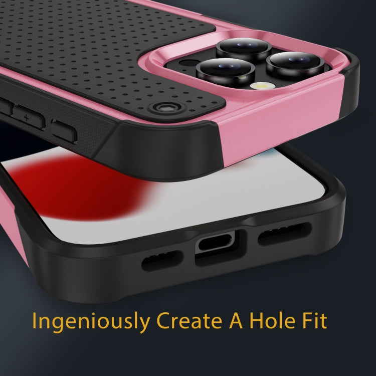 For iPhone 16 Pro PC + TPU Shockproof Protective Phone Case(Pink+Black) - iPhone 16 Pro Cases by buy2fix | Online Shopping UK | buy2fix