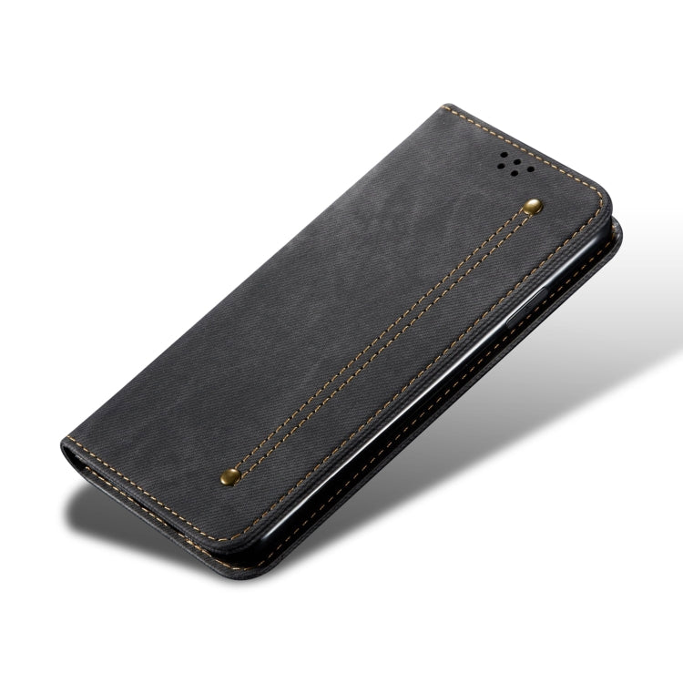 For Redmi K70 Ultra 5G Denim Texture Casual Style Horizontal Flip Leather Case(Black) - Xiaomi Cases by buy2fix | Online Shopping UK | buy2fix