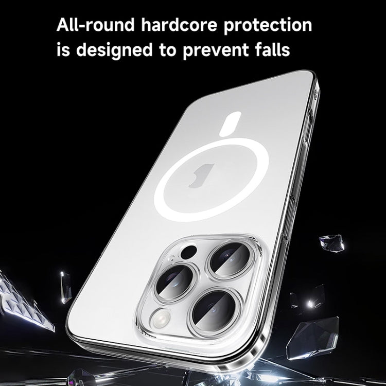 For iPhone 16 Plus SULADA Crystal Sand Series Electroplating Frosted MagSafe Magnetic Phone Case(Transparent) - iPhone 16 Plus Cases by SULADA | Online Shopping UK | buy2fix