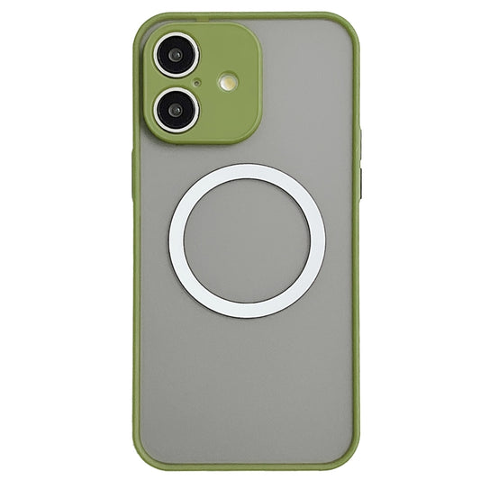 For iPhone 16 Plus Hawkeye Skin Feel MagSafe Phone Case(Army Green) - iPhone 16 Plus Cases by buy2fix | Online Shopping UK | buy2fix