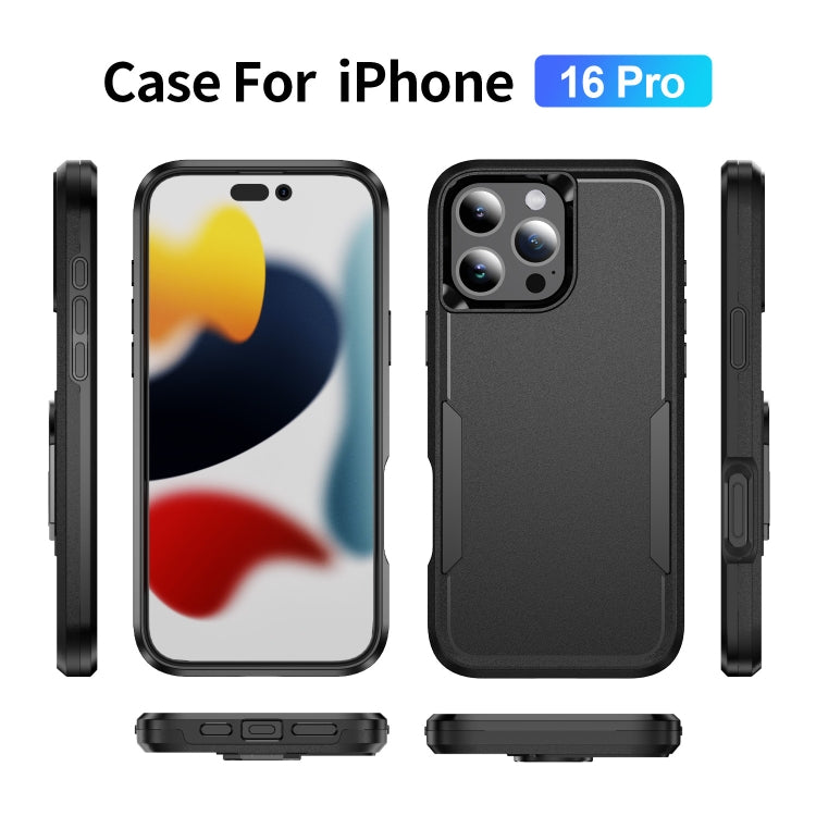 For iPhone 16 Pro Pioneer Armor Heavy Duty PC + TPU Phone Case(Black) - iPhone 16 Pro Cases by buy2fix | Online Shopping UK | buy2fix