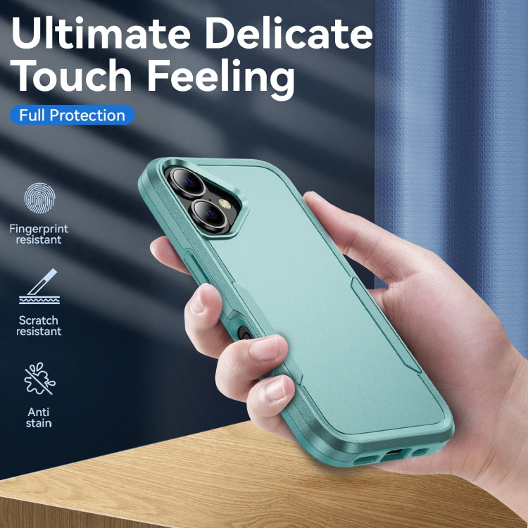 For iPhone 16 Pioneer Armor Heavy Duty PC + TPU Phone Case(Green) - iPhone 16 Cases by buy2fix | Online Shopping UK | buy2fix