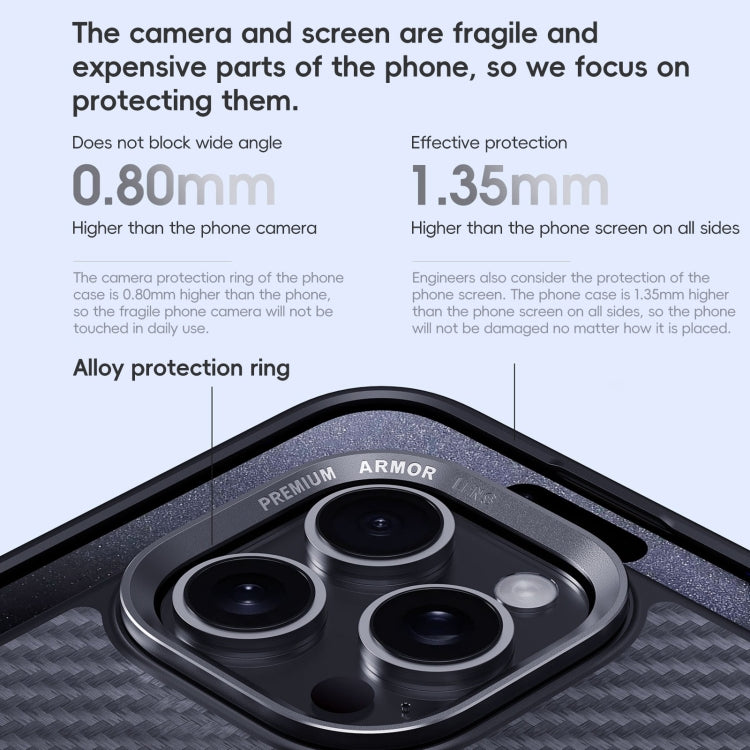 For iPhone 16 Pro Max Carbon Fiber Kevlar MagSafe Magnetic Phone Case(Black) - iPhone 16 Pro Max Cases by buy2fix | Online Shopping UK | buy2fix