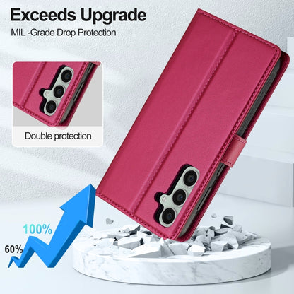 For Samsung Galaxy A35 5G LC.IMEEKE L2 Series Detachable Magsafe PU Phone Case with Lanyard(Red) - Galaxy Phone Cases by LC.IMEEKE | Online Shopping UK | buy2fix