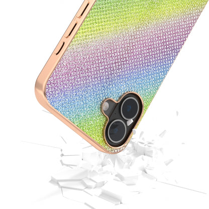 For iPhone 16 Plus Nano Plating Diamond Texture Phone Case(Rainbow) - iPhone 16 Plus Cases by buy2fix | Online Shopping UK | buy2fix