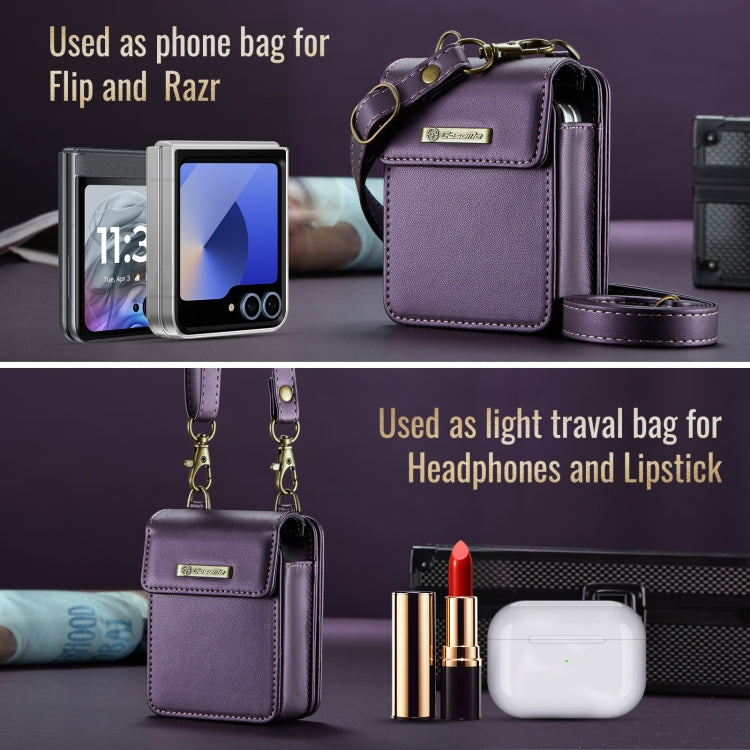 For Motorola Razr Series CaseMe Me50 Mini Lanyard Universal Bag(Purple) - Motorola Cases by CaseMe | Online Shopping UK | buy2fix