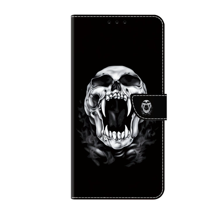 For iPhone 16 Pro Max Crystal Painted Leather Phone case(Skull) - iPhone 16 Pro Max Cases by buy2fix | Online Shopping UK | buy2fix