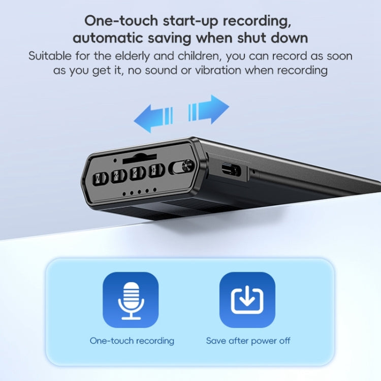 ZD42B Magnetic Sound Control Smart Noise Reduction Voice Recorder, Memory:32GB(Black) - Recording Pen by buy2fix | Online Shopping UK | buy2fix