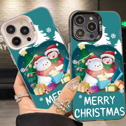 For iPhone 16 Pro Christmas Series PC Full Coverage Pattern Phone Case(CW036 White) - iPhone 16 Pro Cases by buy2fix | Online Shopping UK | buy2fix