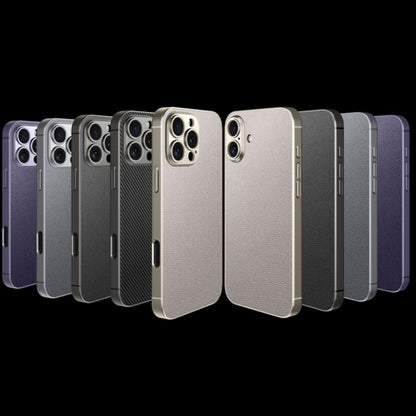 For iPhone 16 GKK Metal Paint Skin Feel Leather Full Coverage Phone Case(Titanium Grey) - iPhone 16 Cases by GKK | Online Shopping UK | buy2fix