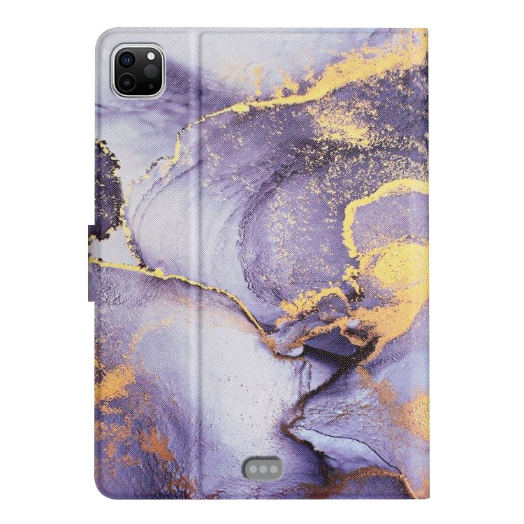 For iPad Pro 11 2024 Marble Pattern Leather Smart Tablet Case(Purple) - iPad Pro 11 2024 Cases by buy2fix | Online Shopping UK | buy2fix