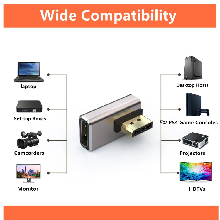 8K PD1.4 Male Displayport to Female Displayport Adapter Converter, Style:B -  by buy2fix | Online Shopping UK | buy2fix