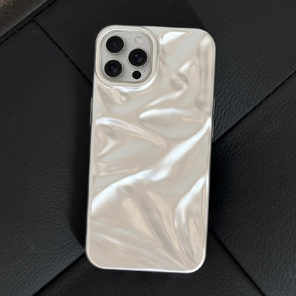 For iPhone 16 Water Ripple Electroplating Paint TPU Phone Case(Silver) - iPhone 16 Cases by buy2fix | Online Shopping UK | buy2fix