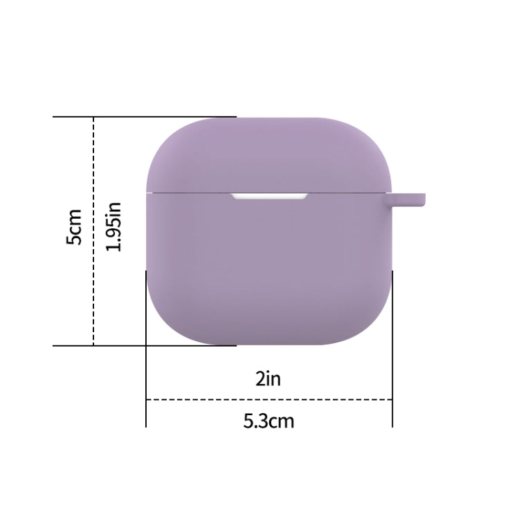 For AirPods 4 Silicone Earphone Protective Case with Hook(Light Purple) - For AirPods 4 by buy2fix | Online Shopping UK | buy2fix