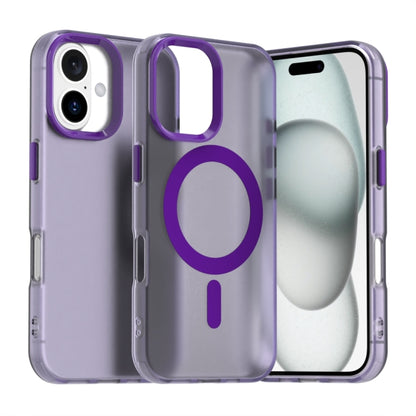 For iPhone 16 Plus Candy Magsafe PC Hybrid TPU Phone Case(Purple) - iPhone 16 Plus Cases by buy2fix | Online Shopping UK | buy2fix