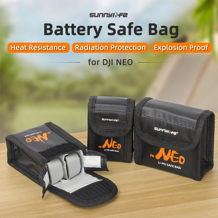 For DJI Neo Sunnylife Battery Explosion-proof Safe Bag Protective Li-Po Safe Bag(For 2pcs Batteries) - Backpacks & Bags by Sunnylife | Online Shopping UK | buy2fix