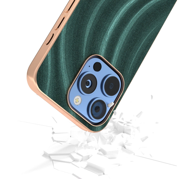 For iPhone 16 Pro Max Nano Electroplating Galactic Pattern Protective Phone Case(Green) - iPhone 16 Pro Max Cases by buy2fix | Online Shopping UK | buy2fix