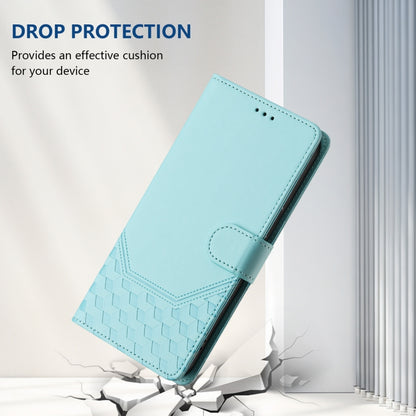 For Sony Xperia 5 VI 2024 Honeycomb Embossing RFID Leather Phone Case(Mint Green) - Sony Cases by buy2fix | Online Shopping UK | buy2fix