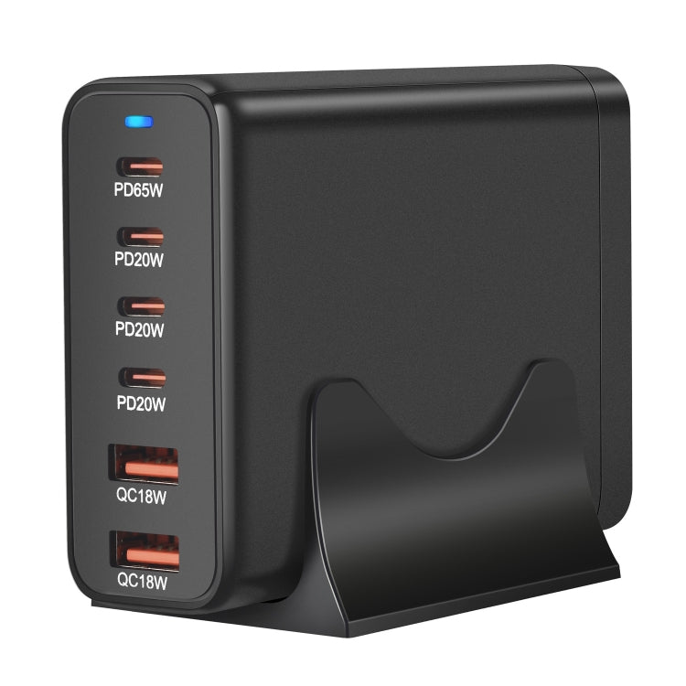 155W 4Type-C, 2USB 6-Ports Desktop Fast Charger, Plug Type:US Plug(Black) - Multifunction Charger by buy2fix | Online Shopping UK | buy2fix