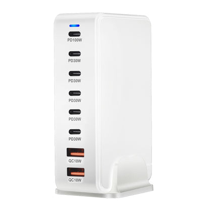 YMX-986 286W 6Type-C, 3USB 8-Ports Desktop Fast Charger, Plug Type:EU Plug(White) - Multifunction Charger by buy2fix | Online Shopping UK | buy2fix