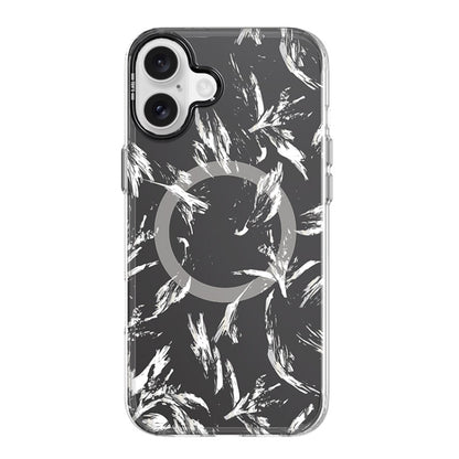 For iPhone 16 TGVIS Grace Series MagSafe Magnetic Phone Case(Mirror Flower) - iPhone 16 Cases by TGVIS | Online Shopping UK | buy2fix