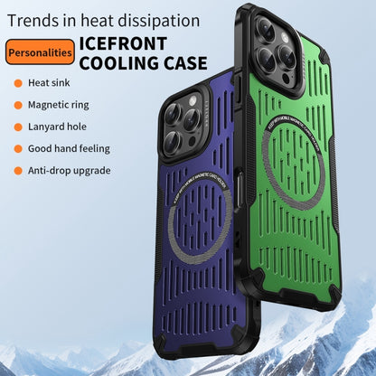 For iPhone 16 Ice Front Cooling MagSafe Magnetic Phone Case(Green) - iPhone 16 Cases by buy2fix | Online Shopping UK | buy2fix