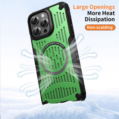 For iPhone 16 Pro Max Ice Front Cooling MagSafe Magnetic Phone Case(Green) - iPhone 16 Pro Max Cases by buy2fix | Online Shopping UK | buy2fix