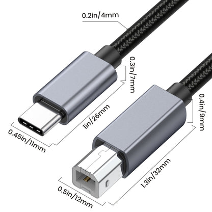 USB-C / Type-C to USB-B BM Printer MIDI Keyboard Adapter Cable, Length:0.5m - Cable & Adapters by buy2fix | Online Shopping UK | buy2fix