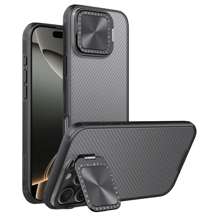 For iPhone 16 Pro NILLKIN CamShield Prop Translucent PC Phone Case(Black) - iPhone 16 Pro Cases by NILLKIN | Online Shopping UK | buy2fix