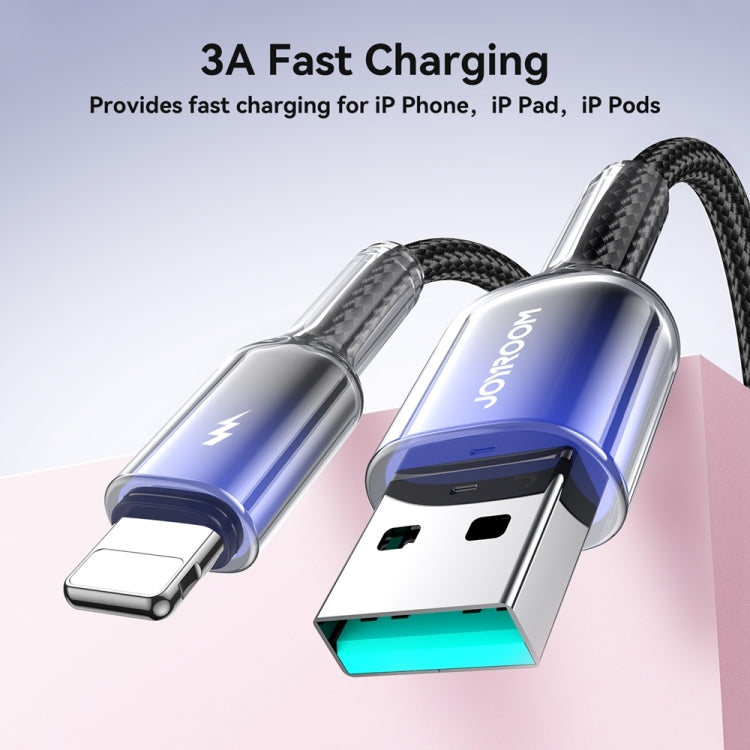 JOYROOM S-A42 Crystal Clear Series Fast Charging Data Cable, USB to 8 Pin Cable, Length: 1.2m(Black) - Normal Style Cable by JOYROOM | Online Shopping UK | buy2fix