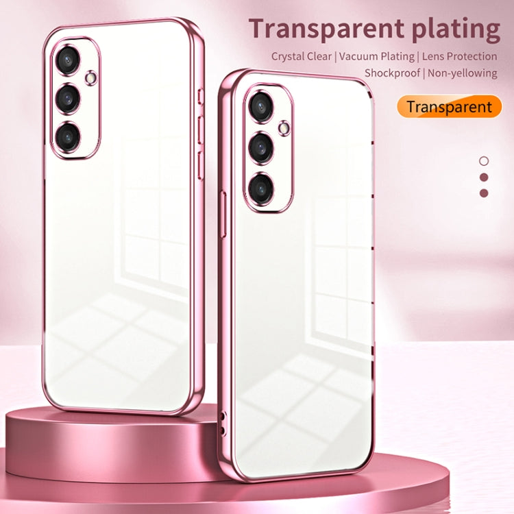 For Samsung Galaxy S25 5G Transparent Plating Fine Hole Phone Case(Transparent) - Galaxy S25 5G Cases by buy2fix | Online Shopping UK | buy2fix