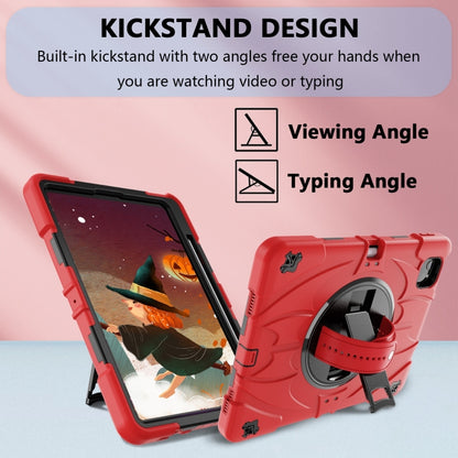 For iPad Pro 11 2022 / Air 10.9 2022 Bat Hand Grip Turntable Stand Tablet Case(Red Black) - iPad Pro 11 (2022/2021) Cases by buy2fix | Online Shopping UK | buy2fix