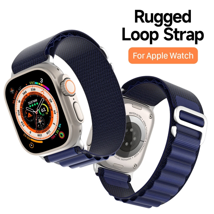 For Apple Watch 42mm / 41mm / 40mm / 38mm DUX DUCIS GS Series Nylon Loop Watch Band(Navy Blue) - Watch Bands by DUX DUCIS | Online Shopping UK | buy2fix