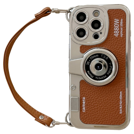 For iPhone 16 Pro Camera Style Phone Case(Brown) - iPhone 16 Pro Cases by buy2fix | Online Shopping UK | buy2fix