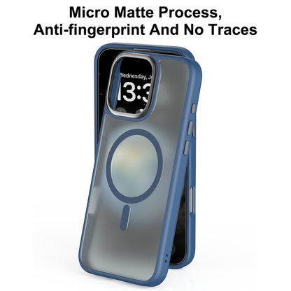 For iPhone 16 Pro Mutural Skin Feel Series Frosted MagSafe Magnetic Phone Case(Blue) - iPhone 16 Pro Cases by Mutural | Online Shopping UK | buy2fix