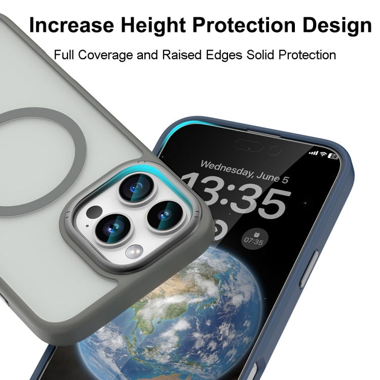 For iPhone 16 Pro Mutural Skin Feel Series Frosted MagSafe Magnetic Phone Case(Blue) - iPhone 16 Pro Cases by Mutural | Online Shopping UK | buy2fix