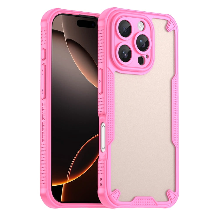 For iPhone 16 Pro Max Armor Glaze PC Hybrid TPU Phone Case(Pink) - iPhone 16 Pro Max Cases by buy2fix | Online Shopping UK | buy2fix