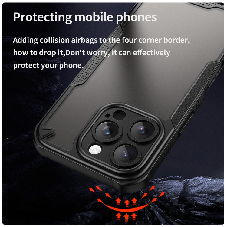 For iPhone 16 Pro Armor Glaze PC Hybrid TPU Phone Case(Black) - iPhone 16 Pro Cases by buy2fix | Online Shopping UK | buy2fix